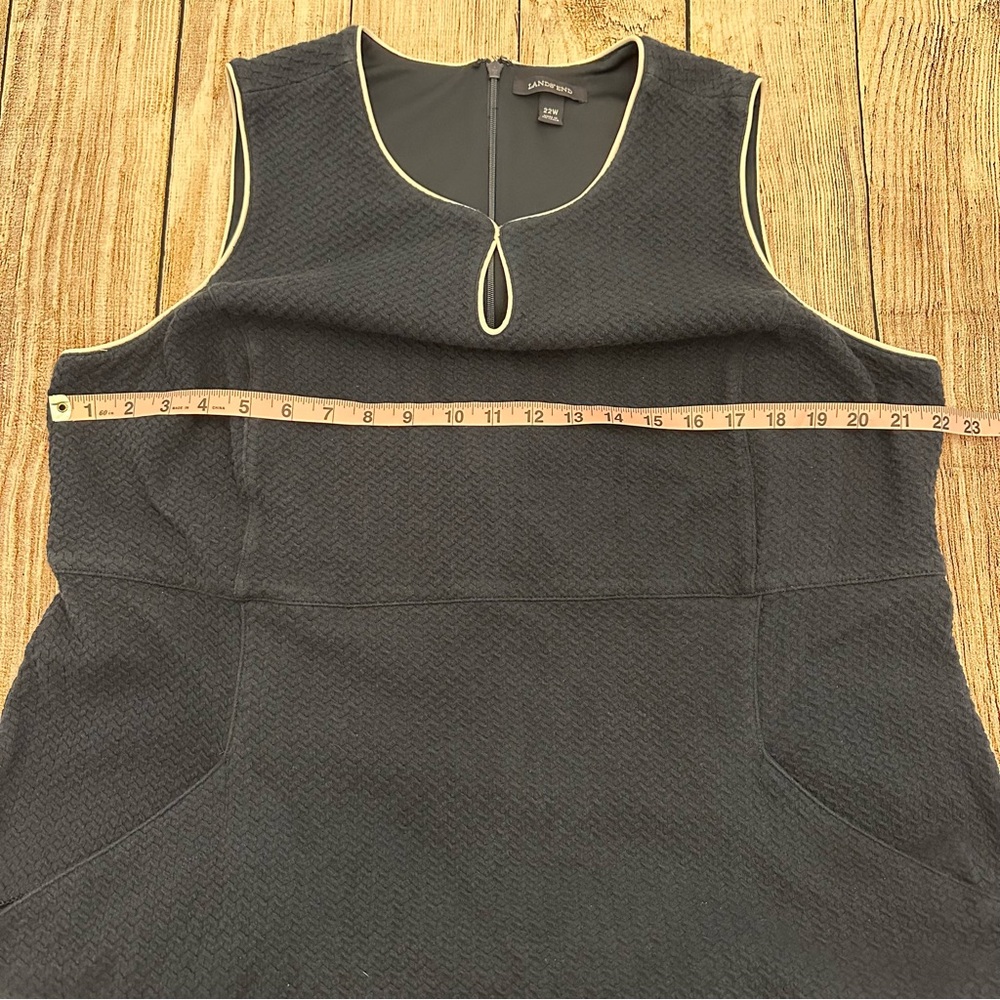 Lands End Navy Blue Sheath Dress Size 22W Classic Nautical Wedding Office Resort - Picture 7 of 10